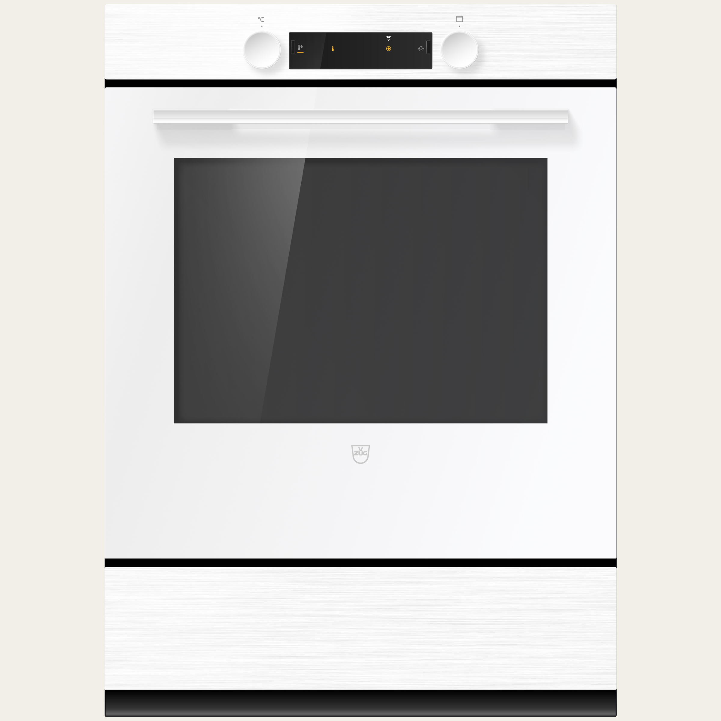 V-ZUG Backofen Combair V400, Breitennorm: 55 cm, Höhennorm: 76.2 cm, Weiss, Griff: Weiss, Drehschalter, V-ZUG-Home, TopClean, Geräteschublade