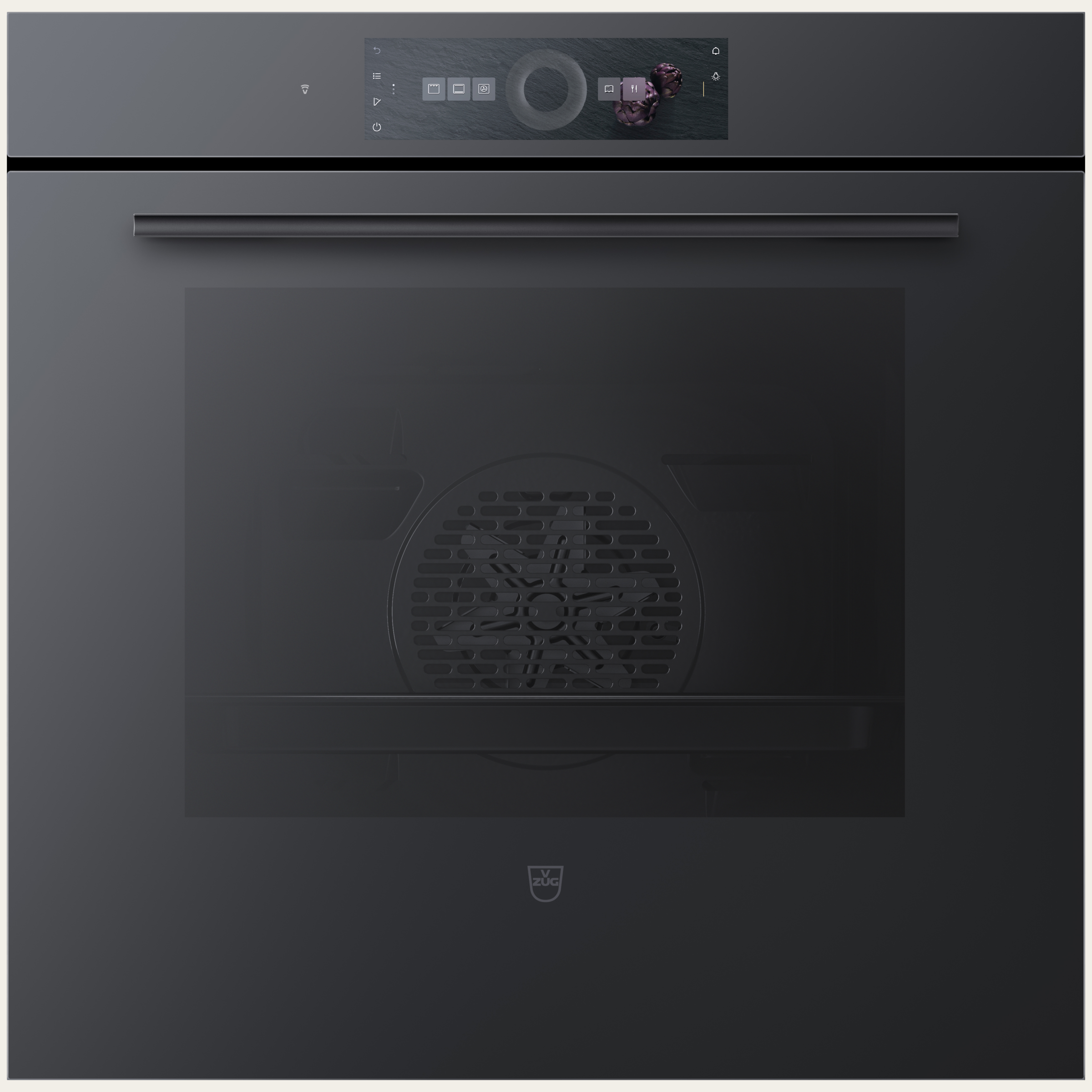V-ZUG Oven Combair V6000 60P, Standard width: 60 cm,Standard height: 60 cm, Black mirror glass, Touchscreen with CircleSlider, V-ZUG-Home, Pyrolytic self-cleaning