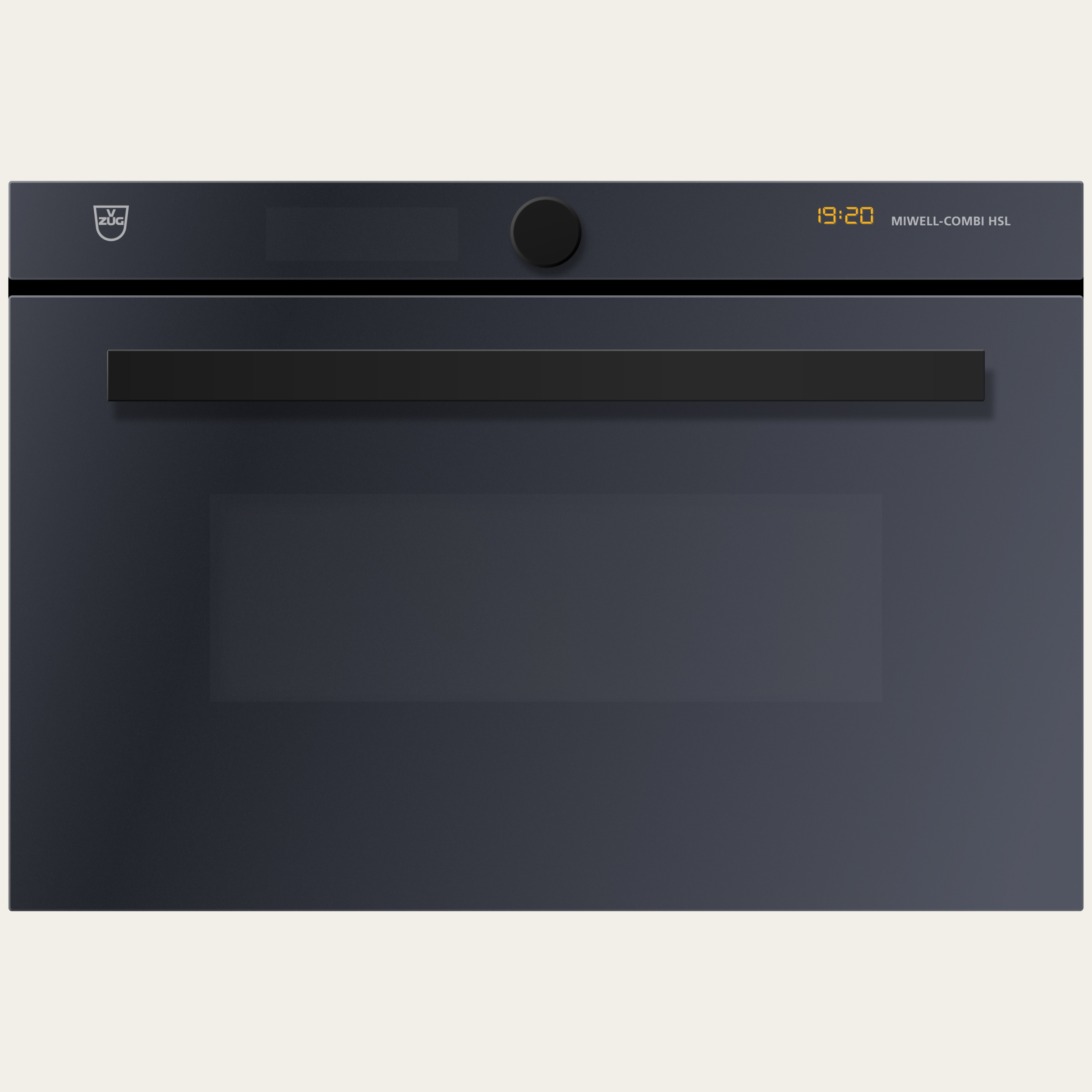 V-ZUG Mikrowelle Miwell-Combi HSL, Breitennorm: 55 cm, Höhennorm: 38.1 cm, Spiegelglas Schwarz, Griff: Designgriff Nero, TouchControl und Einstellknopf