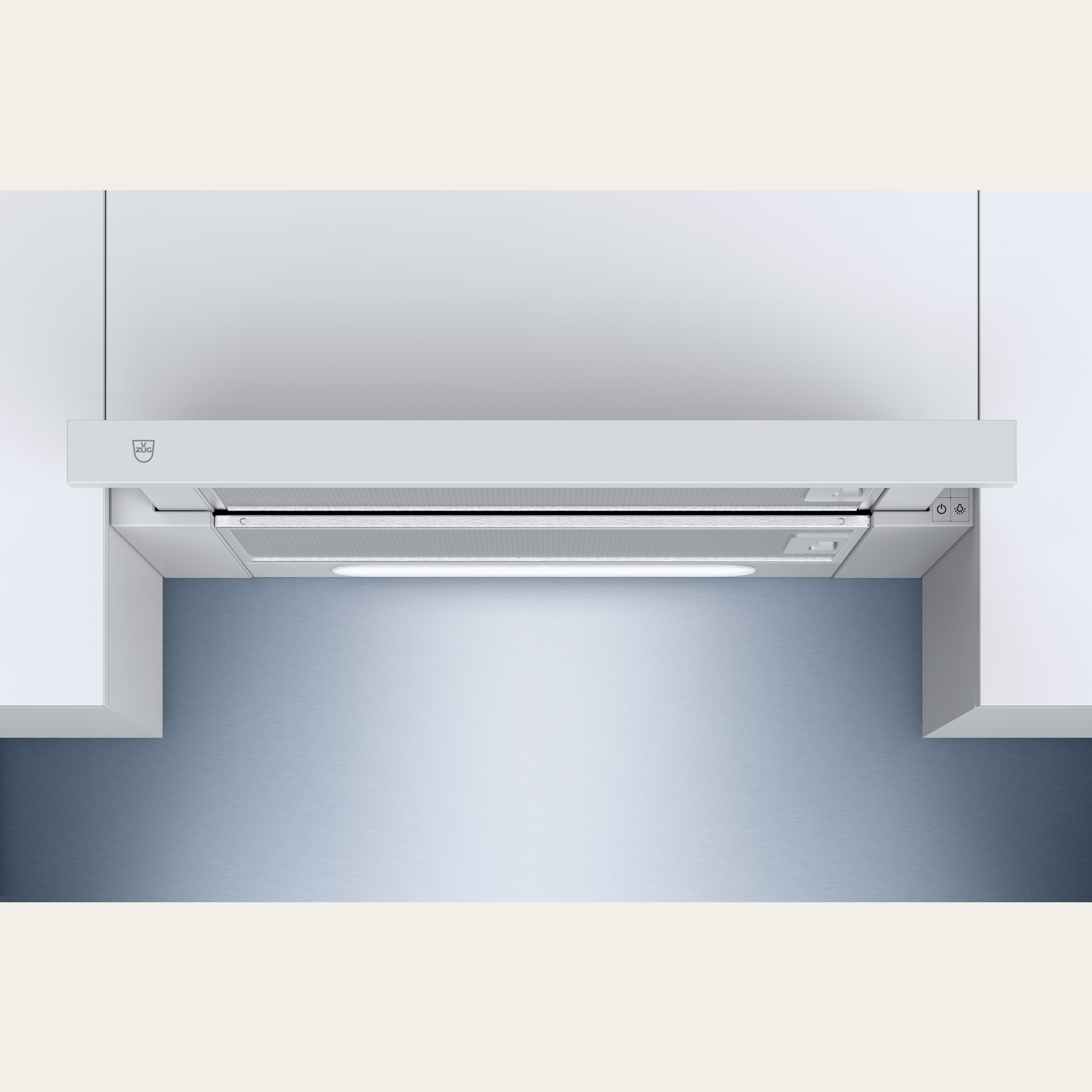 V-ZUG DF-L5 built-in range hood, width 55 cm, recirculation air, excl. filter, white design