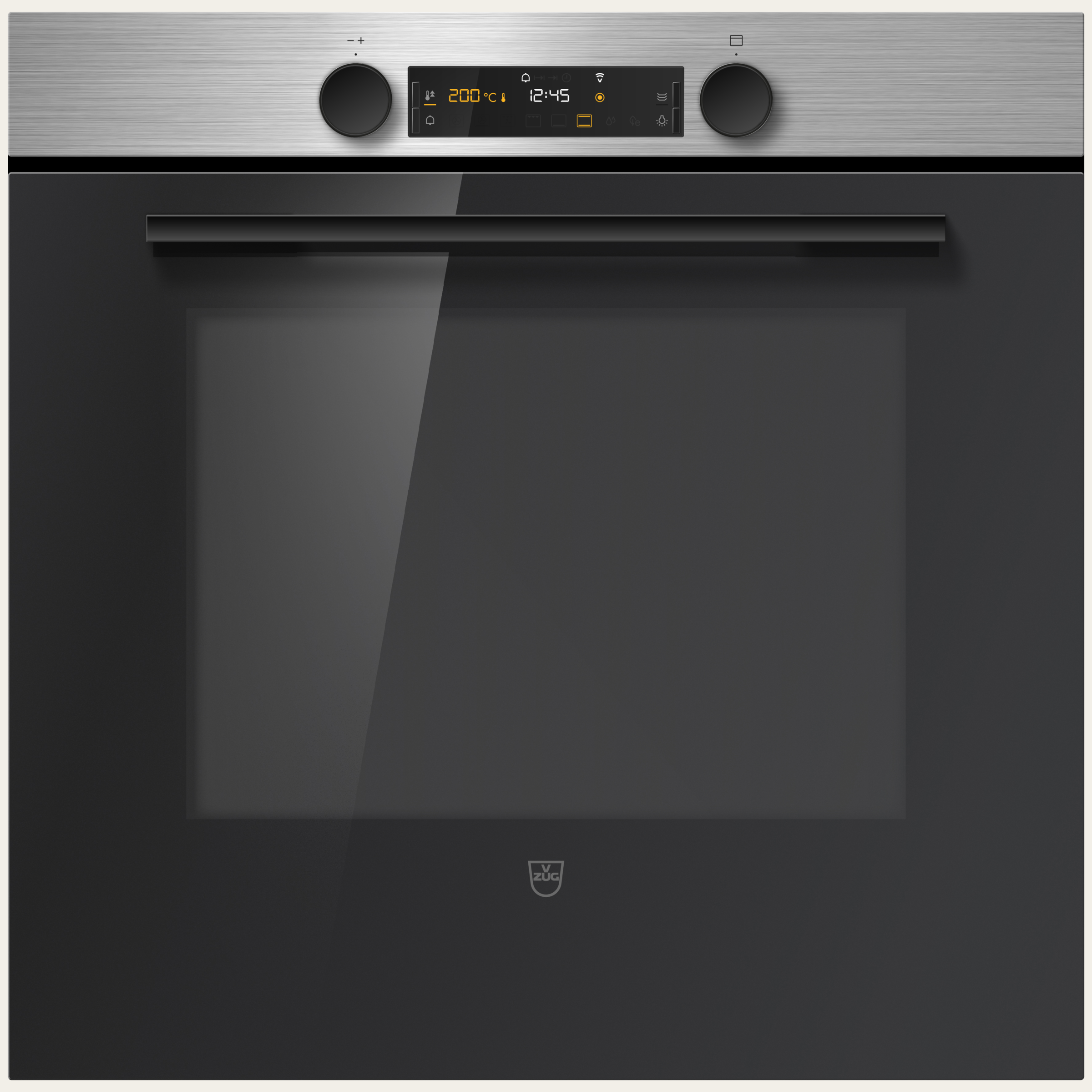 V-ZUG Four Combair V400 60, Norme largeur: 60 cm, Normede hauteur: 60 cm, ChromeClass, Poignée: Nero, commutateur rotatif, V-ZUG-Home, TopClean