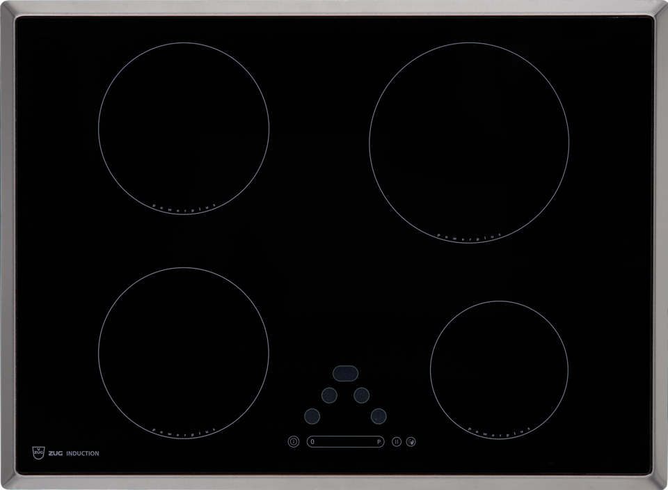 V-ZUG Plan de cuisson Induction GK46TIXSC, cadre en acier chromé, BlackDesign