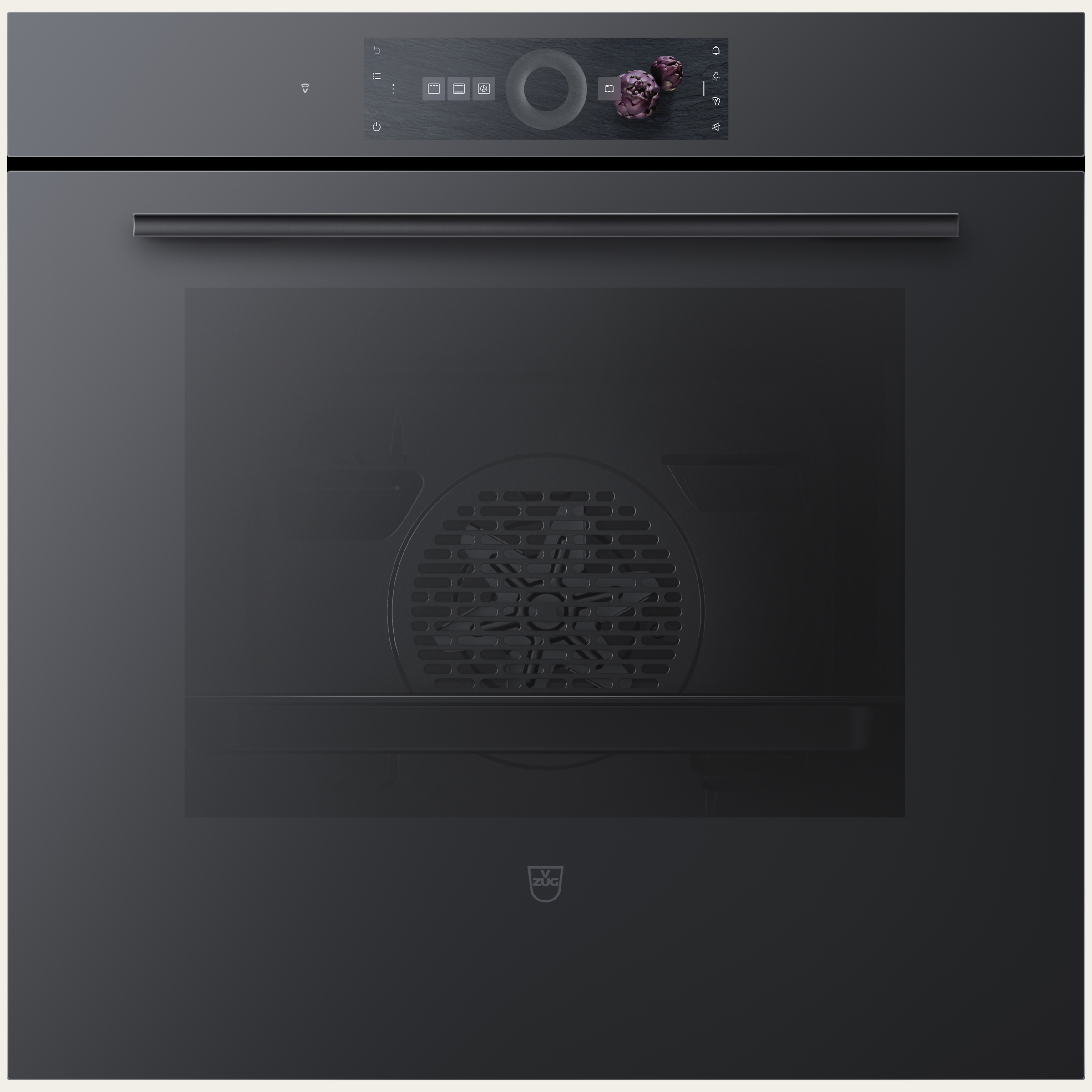 V-ZUG Forno Combair V2000 60, Standard di larghezza:60 cm, Norma per l'altezza: 60 cm, Vetro a specchio nero, Touchscreen con CircleSlider, V-ZUG-Home