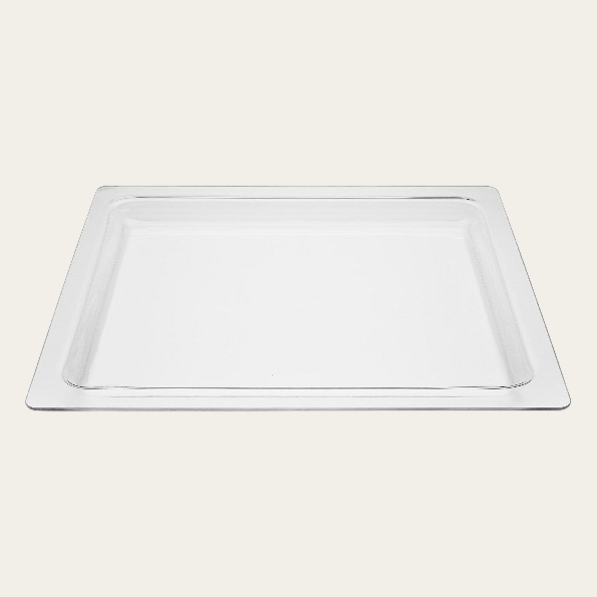 Plat en verre trempé, L × P × H: 430 × 345 × 25 mm