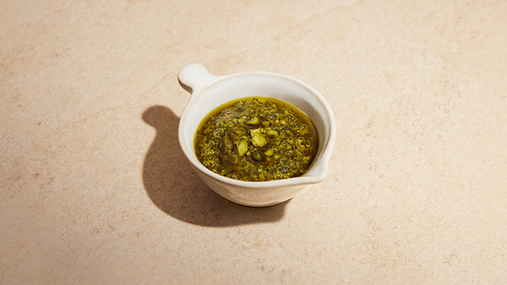 Pistachio salsa verde
