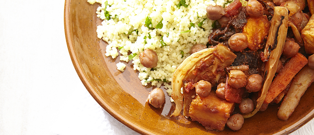 Oriental vegetables with couscous