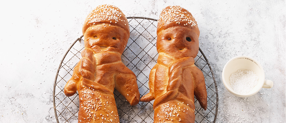 Grittibänz (bread manikin traditionally eaten on St Nicolas Day)