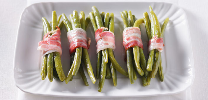 Involtini di fagiolini e pancetta