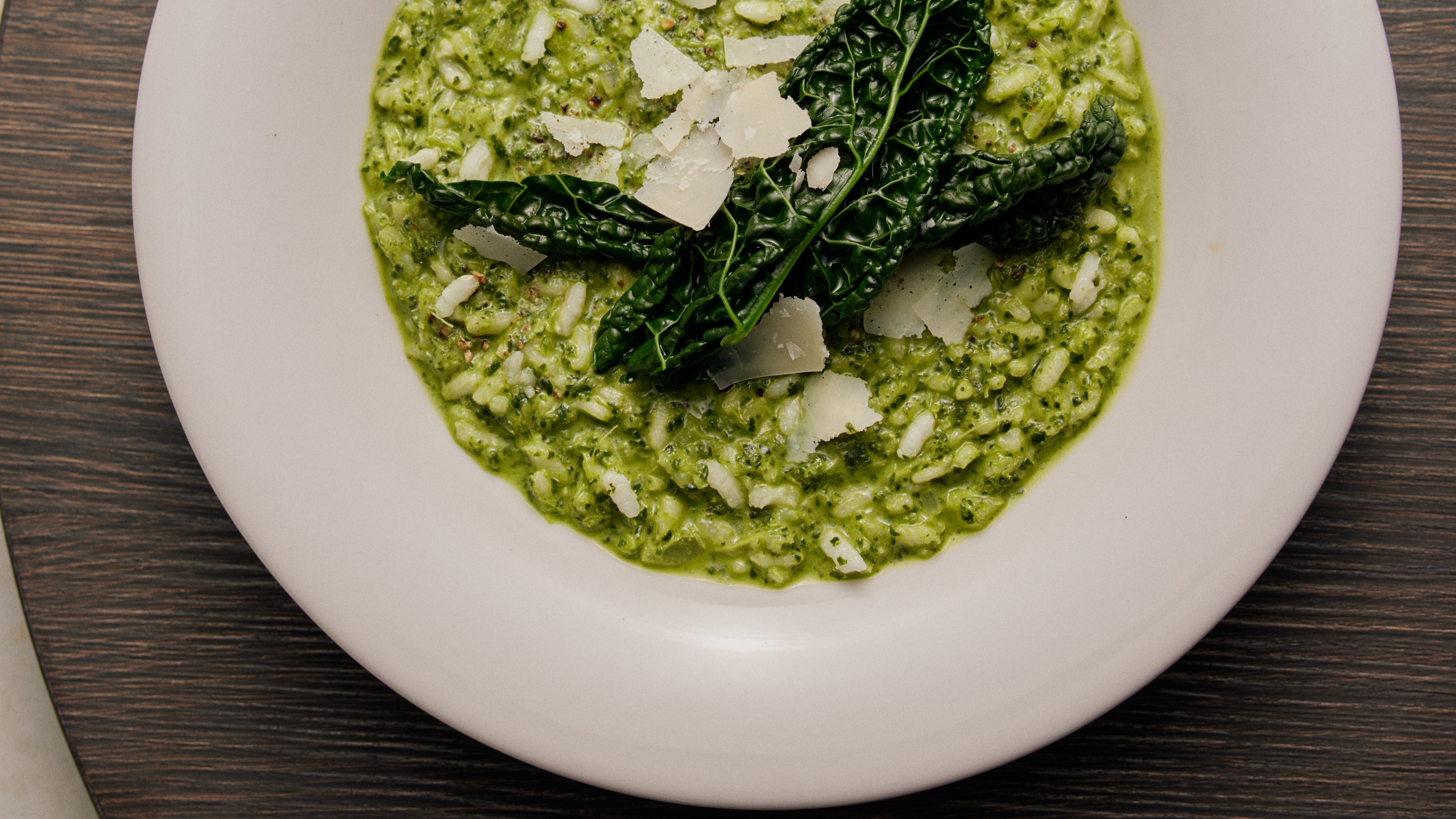 Green risotto with cavalo nero