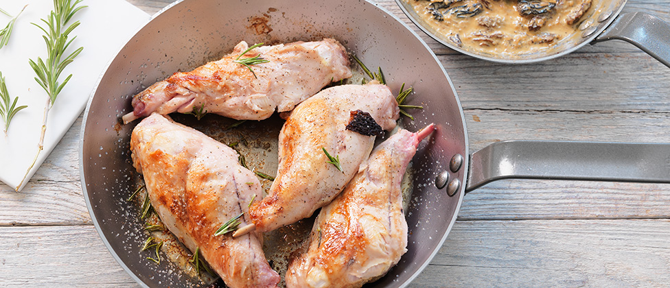 Cuisse de lapin à la sauce aux morilles