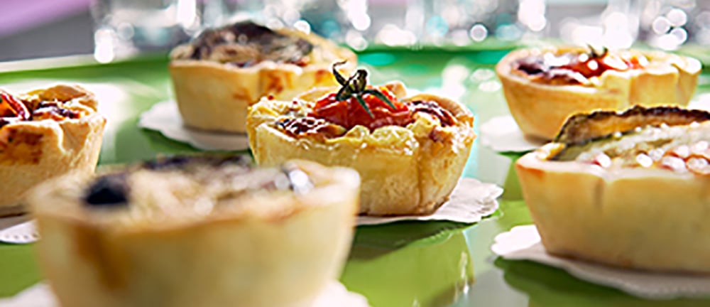 Mini bacon quiches