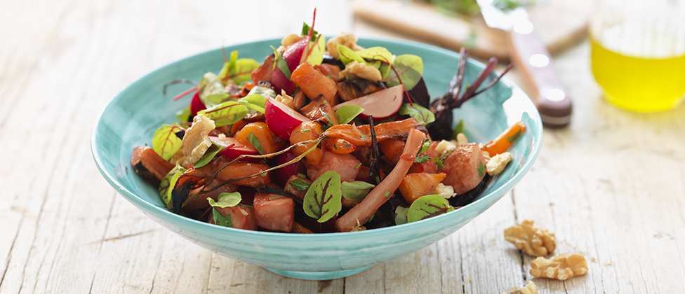 Salade tiède de légumes-racines