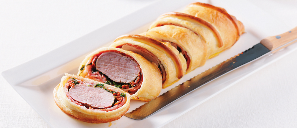 Fillet of pork in puff pastry