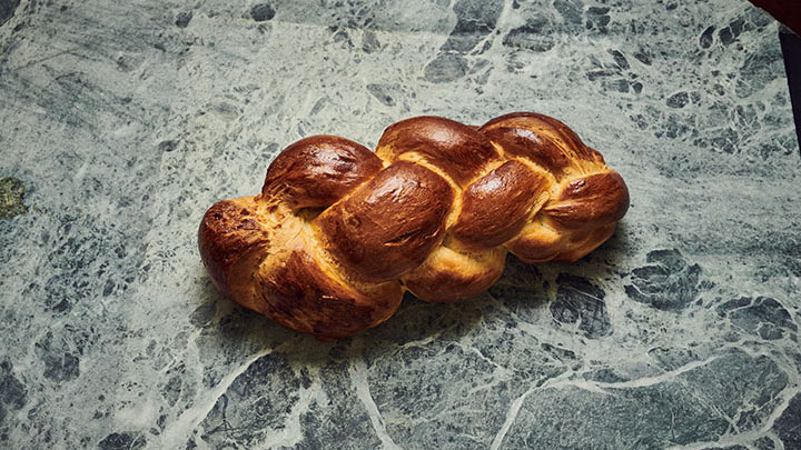 Plaited bread